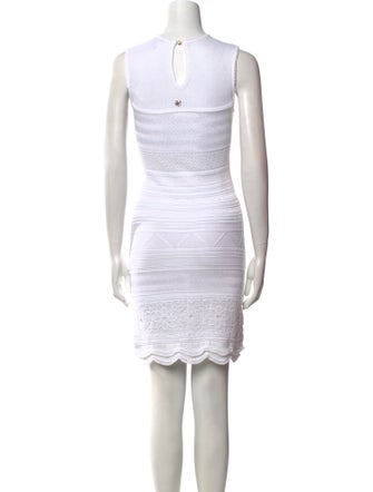 Roberto Cavalli Crew Neck Mini Dress