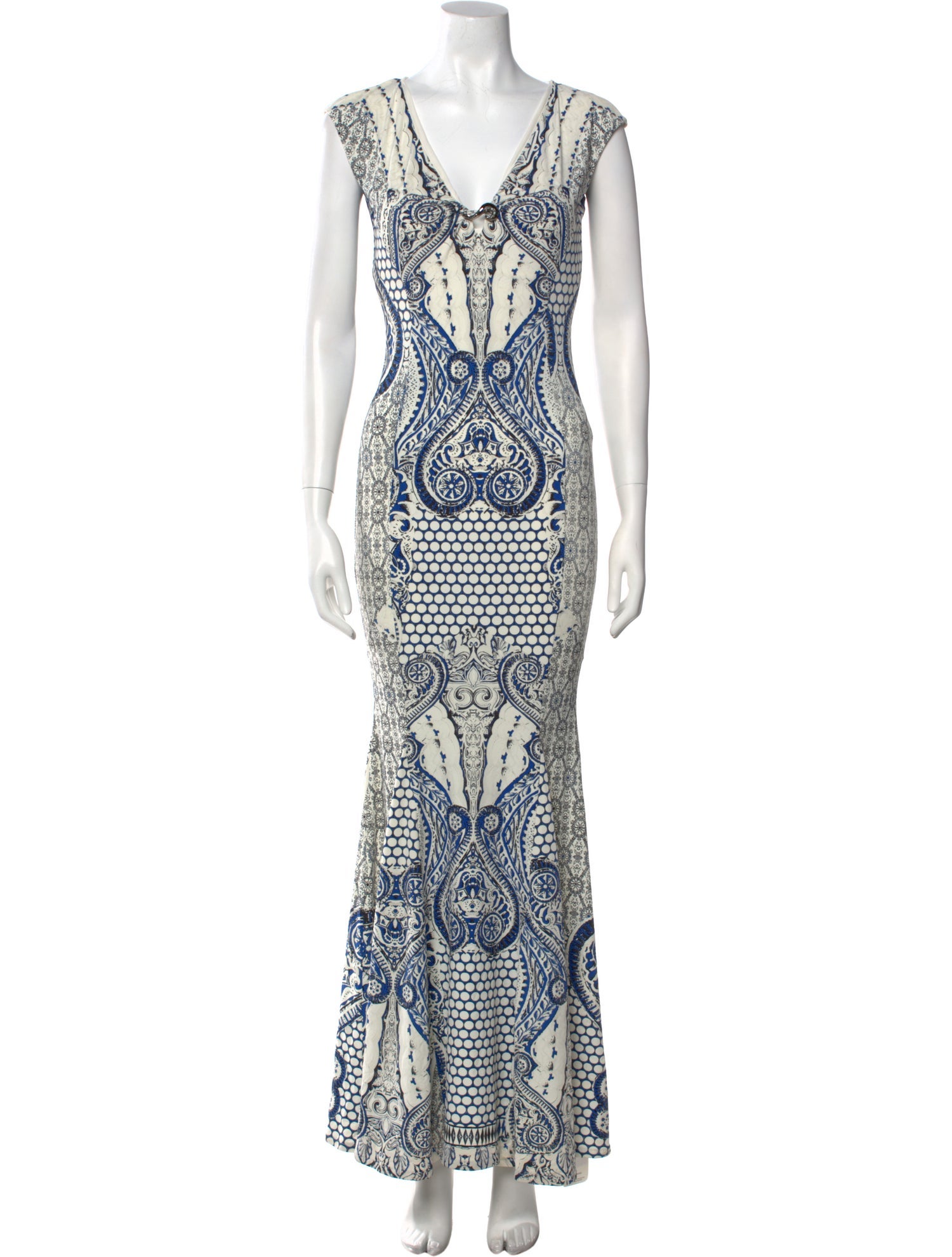 Roberto Cavalli Paisley Print Long Dress
