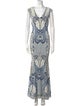 Roberto Cavalli Paisley Print Long Dress