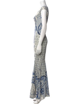 Roberto Cavalli Paisley Print Long Dress