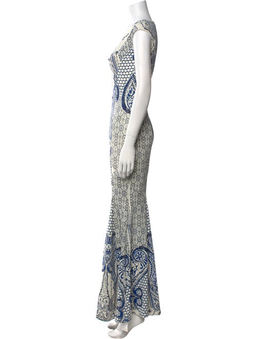 Roberto Cavalli Paisley Print Long Dress