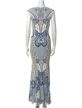 Roberto Cavalli Paisley Print Long Dress