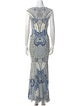 Roberto Cavalli Paisley Print Long Dress