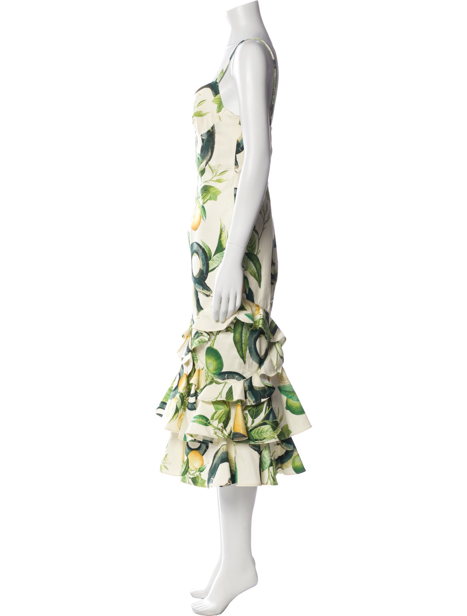 Roberto Cavalli Floral Print Long Dress w/ Tags
