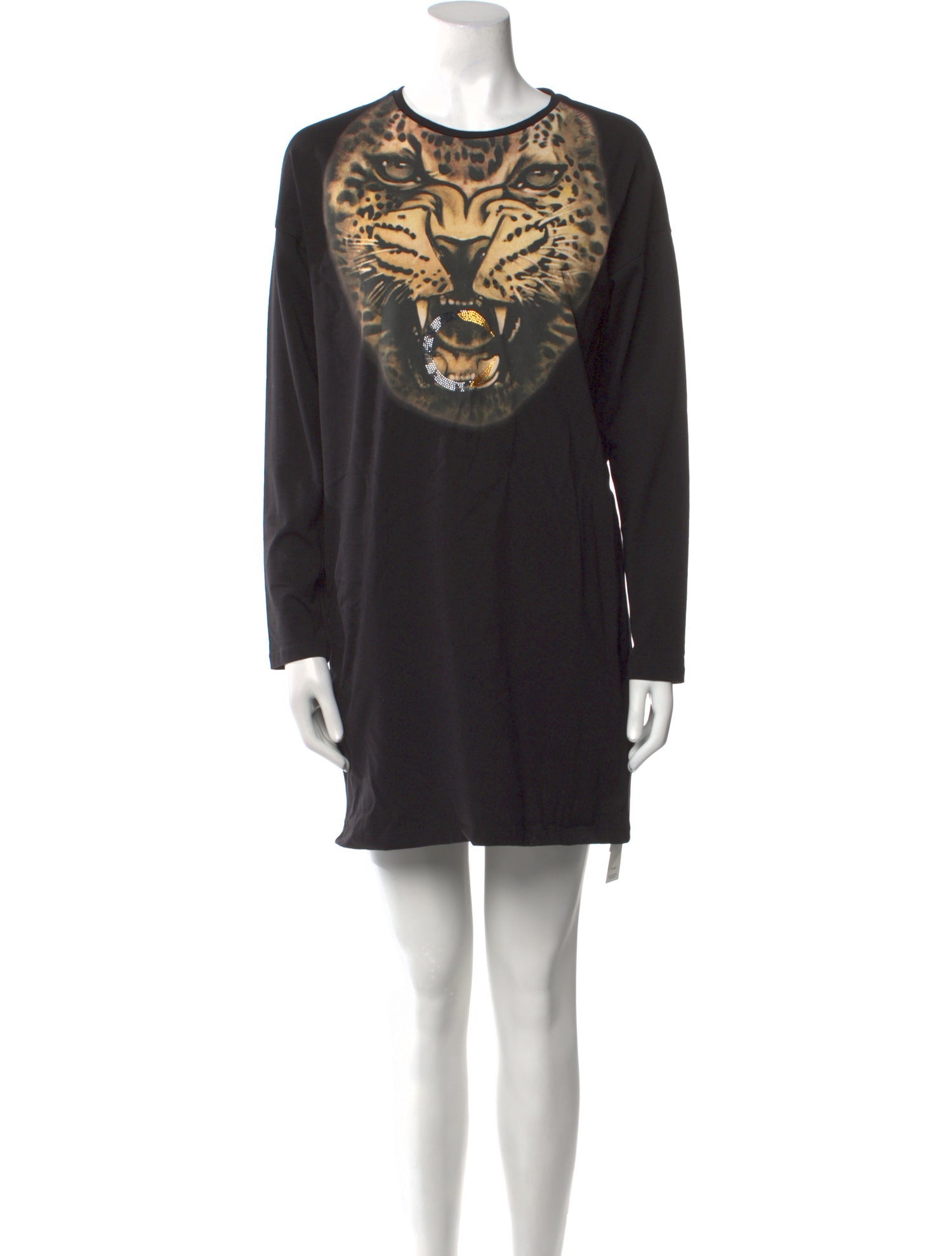 Roberto Cavalli Crew Neck Mini Dress