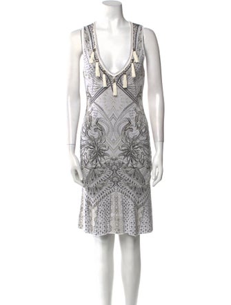 Roberto Cavalli Printed Knee-Length Dress