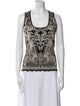 Roberto Cavalli Printed Scoop Neck Top