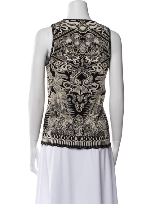 Roberto Cavalli Printed Scoop Neck Top