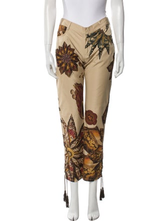 Roberto Cavalli Silk Straight Leg Pants