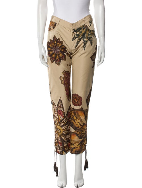Roberto Cavalli Silk Straight Leg Pants