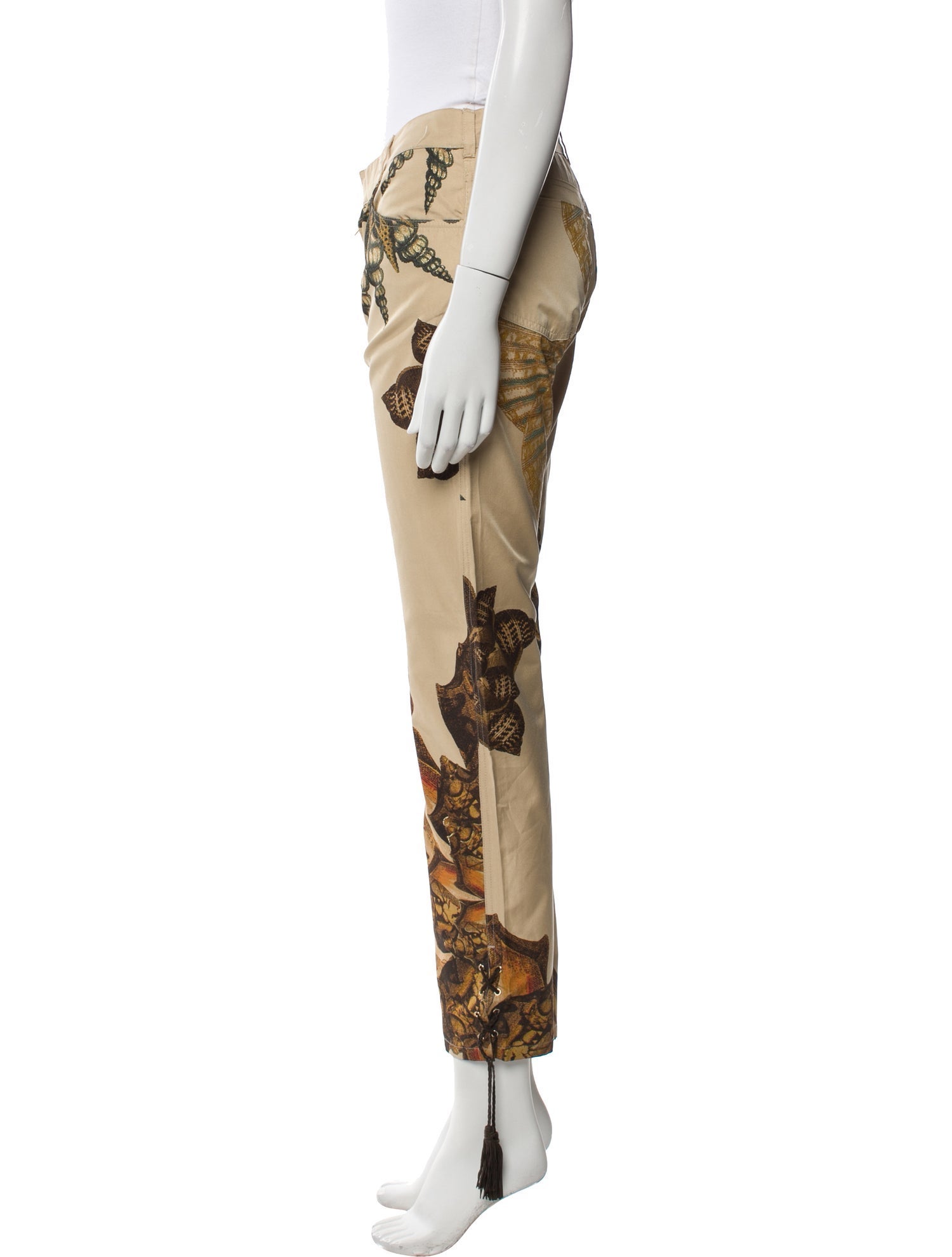 Roberto Cavalli Silk Straight Leg Pants