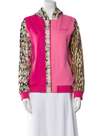 Roberto Cavalli Printed Mock Neck Sweatshirt