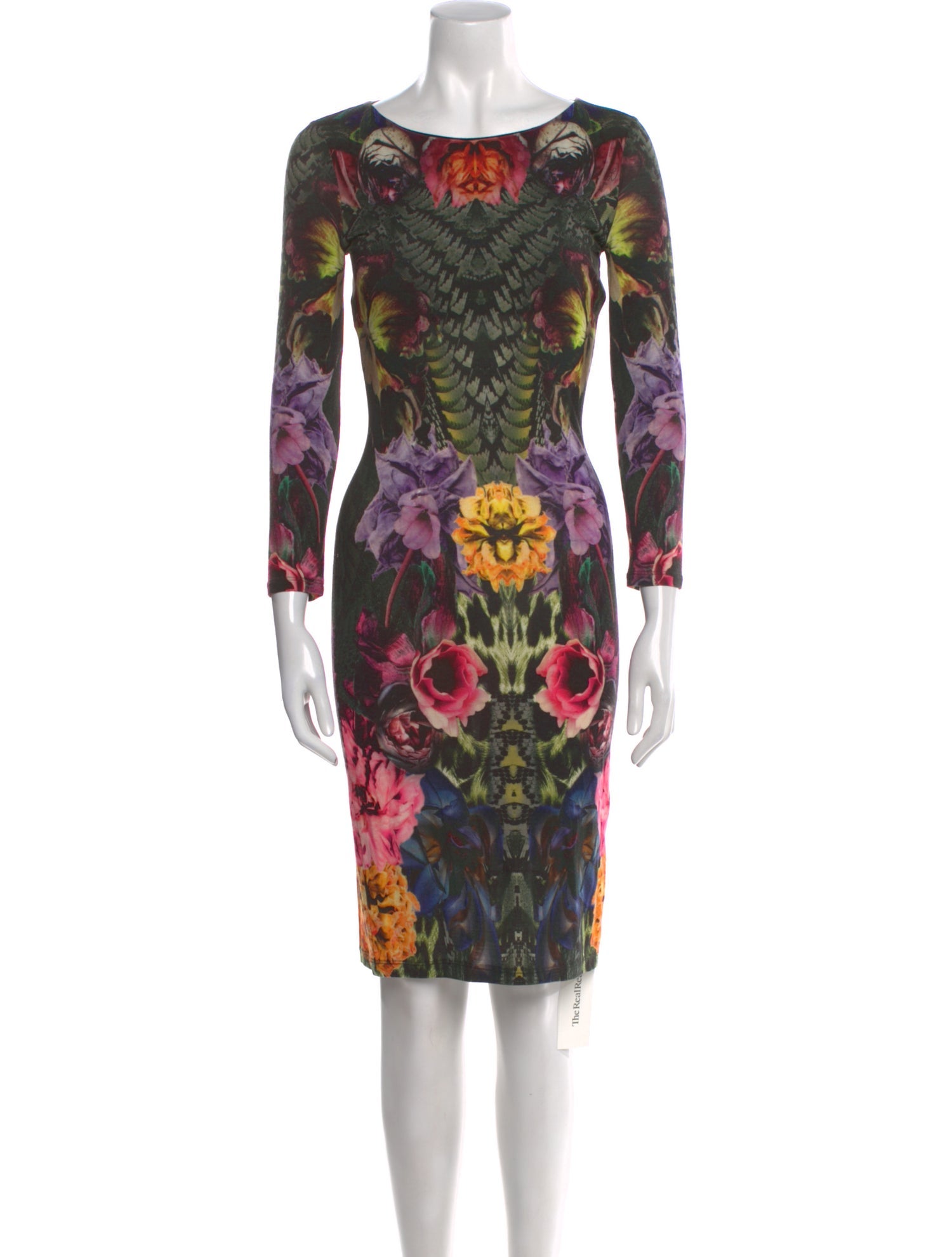 Roberto Cavalli Wool Knee-Length Dress