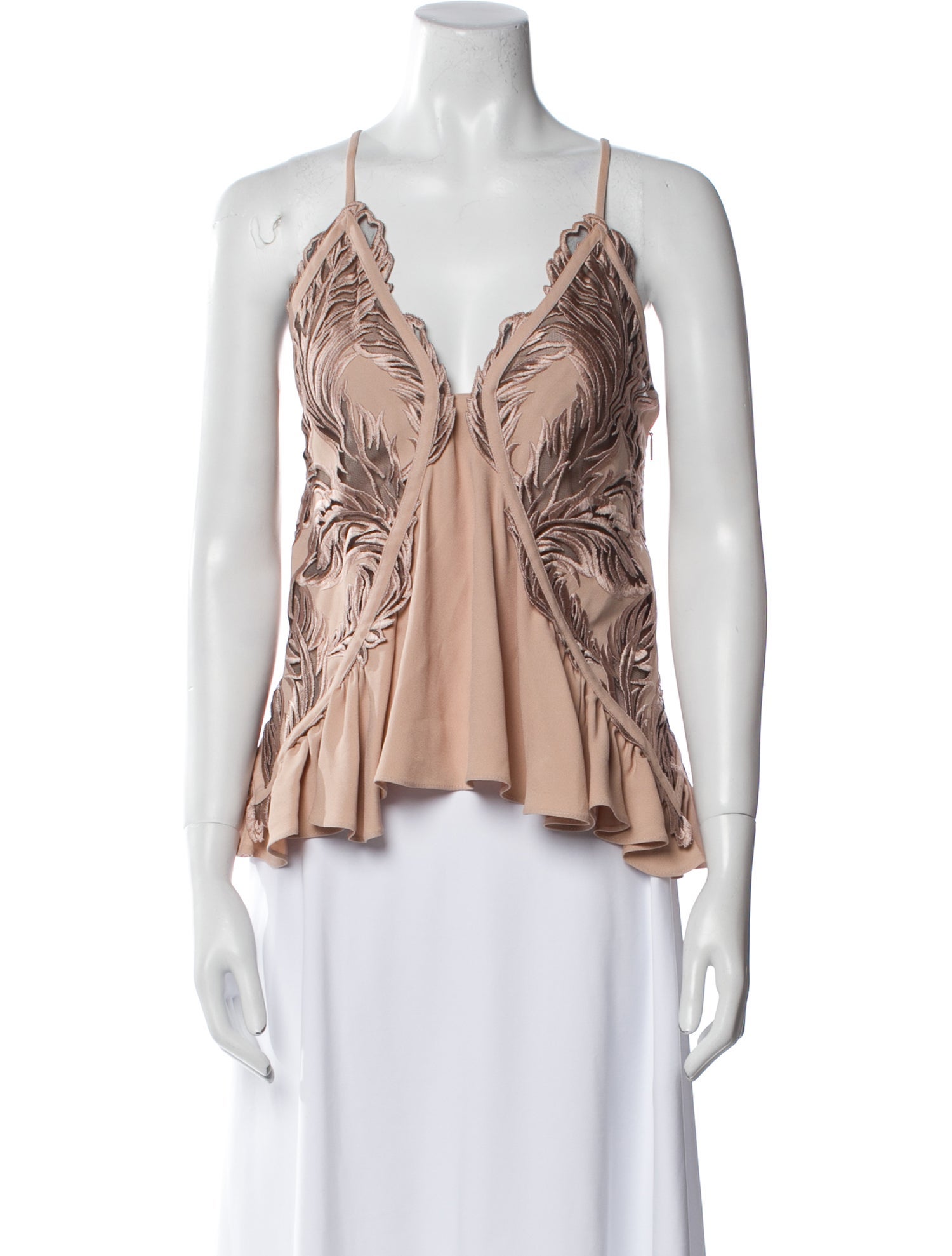 Roberto Cavalli V-Neck Sleeveless Crop Top