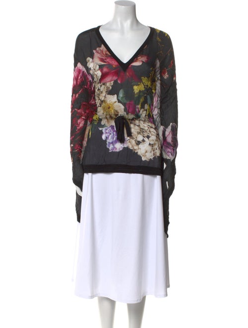Roberto Cavalli Silk Floral Print Tunic