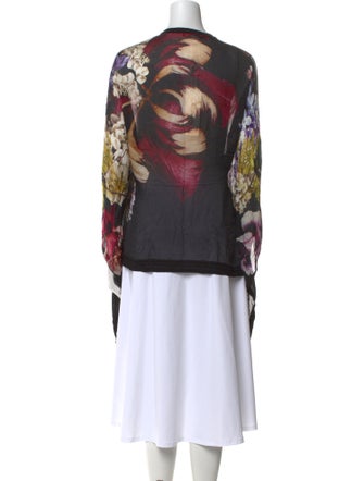 Roberto Cavalli Silk Floral Print Tunic