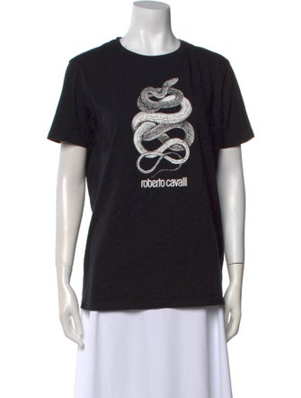 Roberto Cavalli Graphic Print Crew Neck T-Shirt