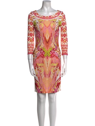 Roberto Cavalli Printed Knee-Length Dress