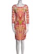 Roberto Cavalli Printed Knee-Length Dress