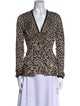 Roberto Cavalli Silk Animal Print Top