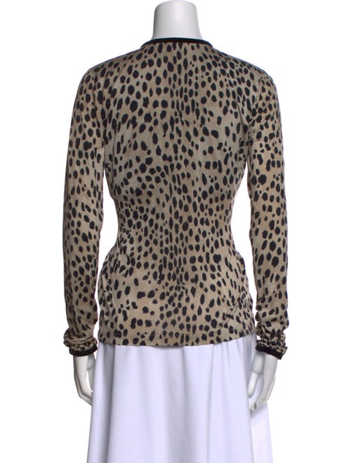 Roberto Cavalli Silk Animal Print Top
