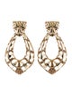 Roberto Cavalli Crystal Panther Drop Earrings
