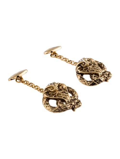 Roberto Cavalli Crystal Snake Cufflinks