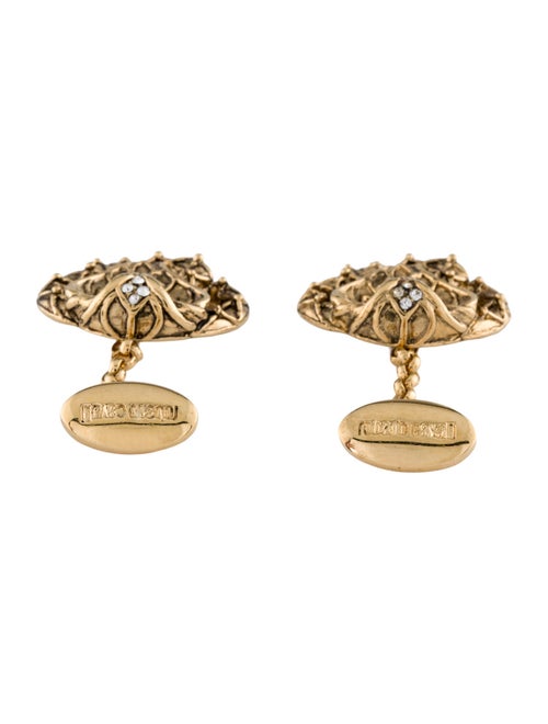 Roberto Cavalli Crystal Snake Cufflinks