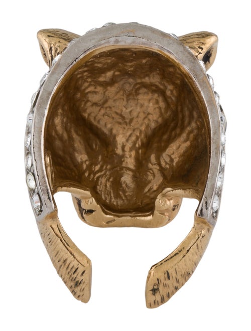 Roberto Cavalli Crystal Panther Cocktail ring