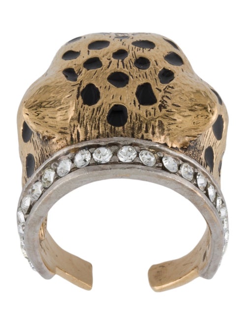 Roberto Cavalli Crystal Panther Cocktail ring