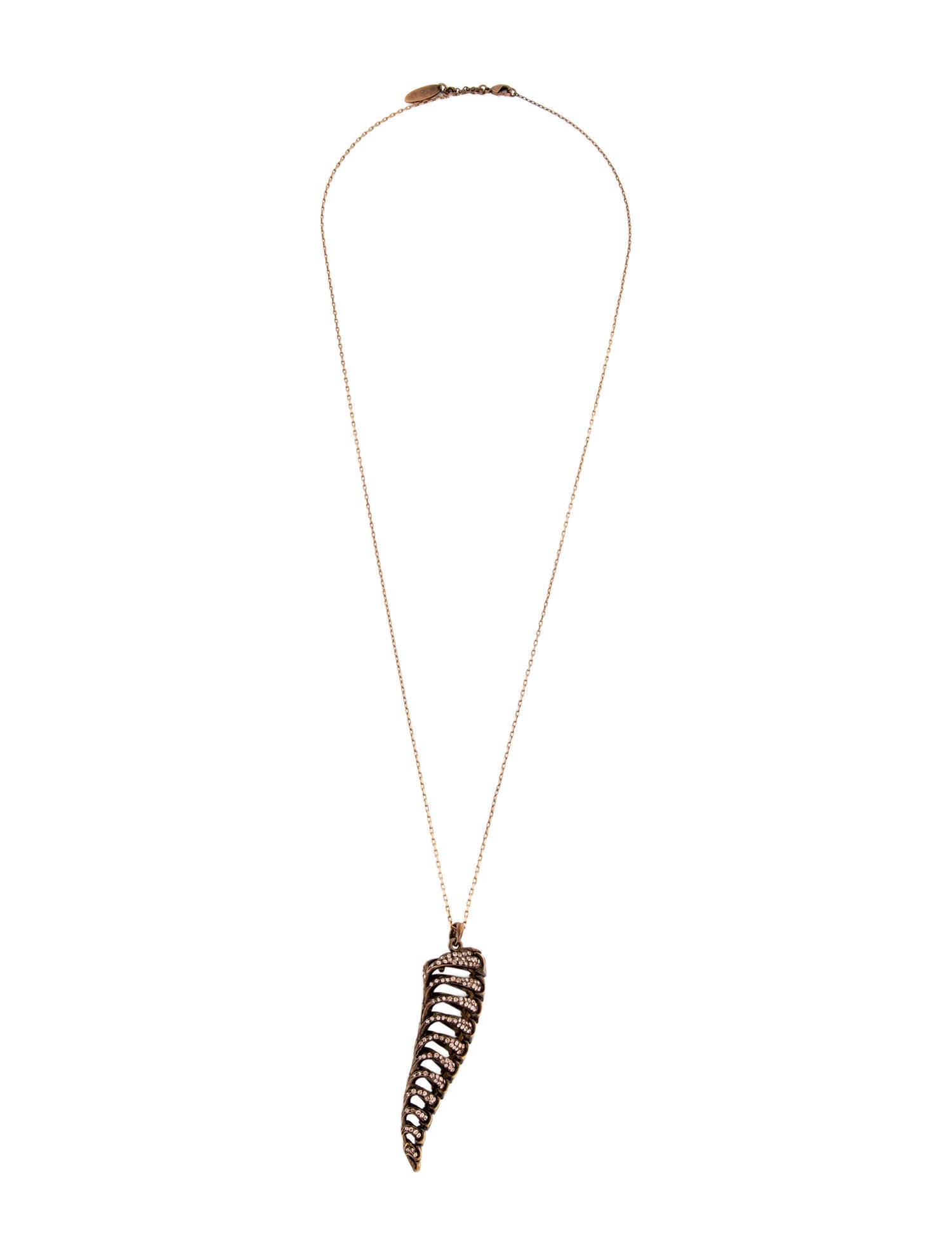 Roberto Cavalli Crystal Horn Pendant Necklace