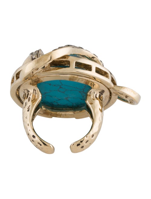 Roberto Cavalli Crystal Snake Cocktail Ring