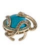 Roberto Cavalli Crystal Snake Cocktail Ring