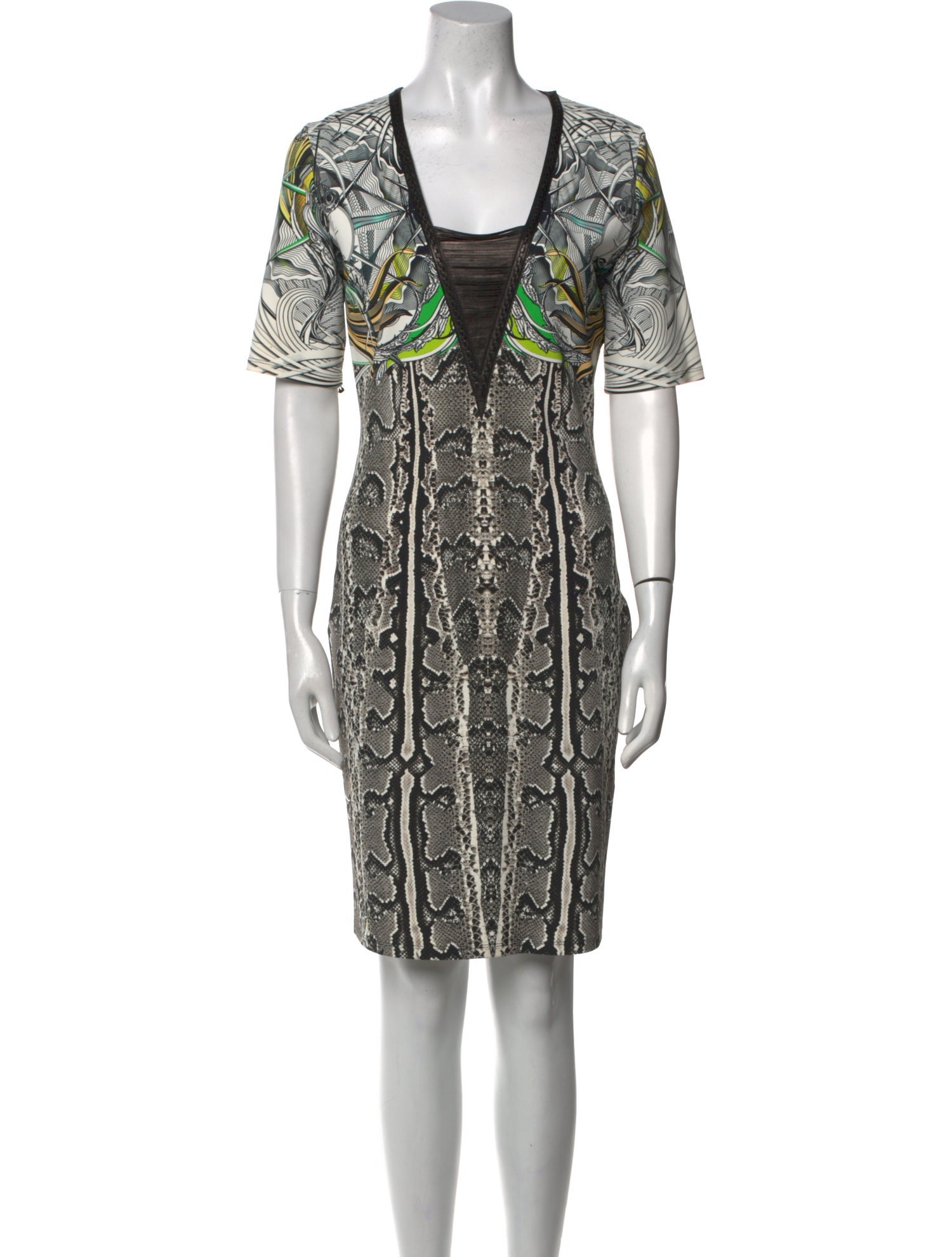 Roberto Cavalli Printed Knee-Length Dress