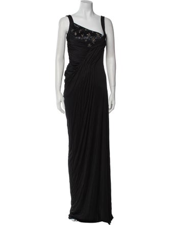 Roberto Cavalli One-Shoulder Long Dress