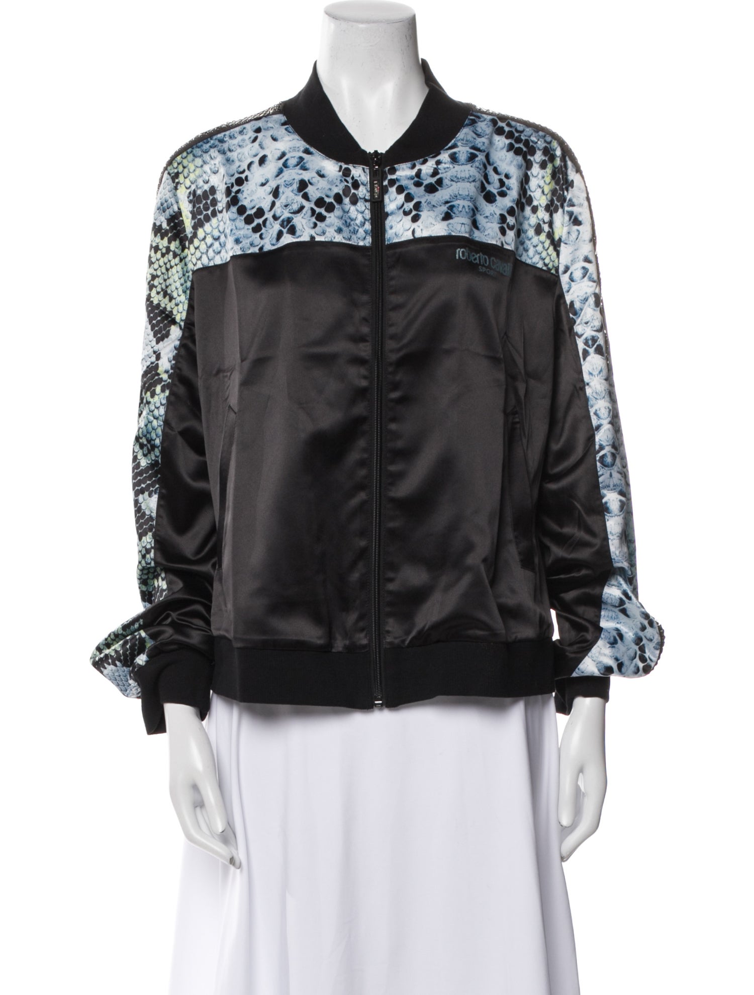 Roberto Cavalli Graphic Print Bomber Jacket