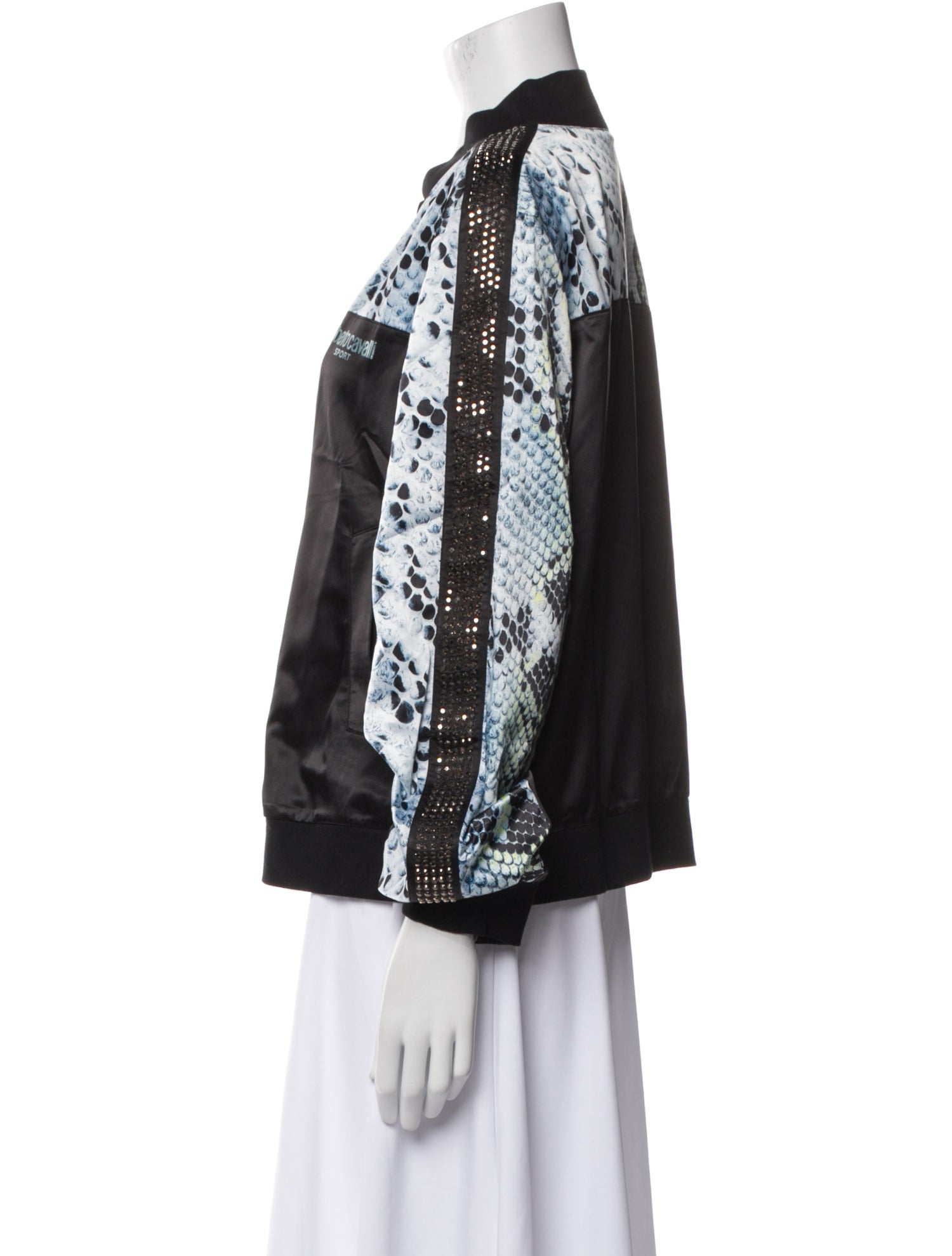 Roberto Cavalli Graphic Print Bomber Jacket