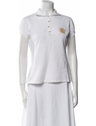 Roberto Cavalli Mock Neck Short Sleeve Polo