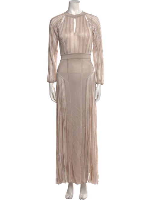 Roberto Cavalli Crew Neck Long Dress