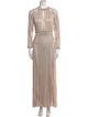 Roberto Cavalli Crew Neck Long Dress