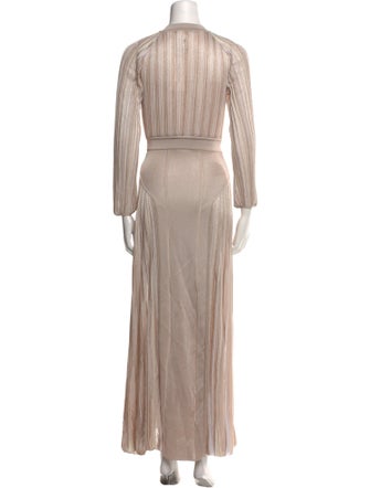 Roberto Cavalli Crew Neck Long Dress