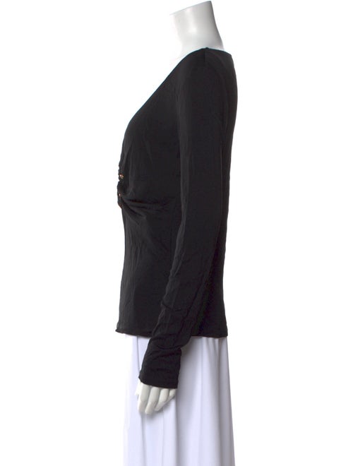Roberto Cavalli V-Neck Long Sleeve Top