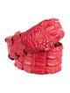 Roberto Cavalli Wide Crocodile Waist Belt