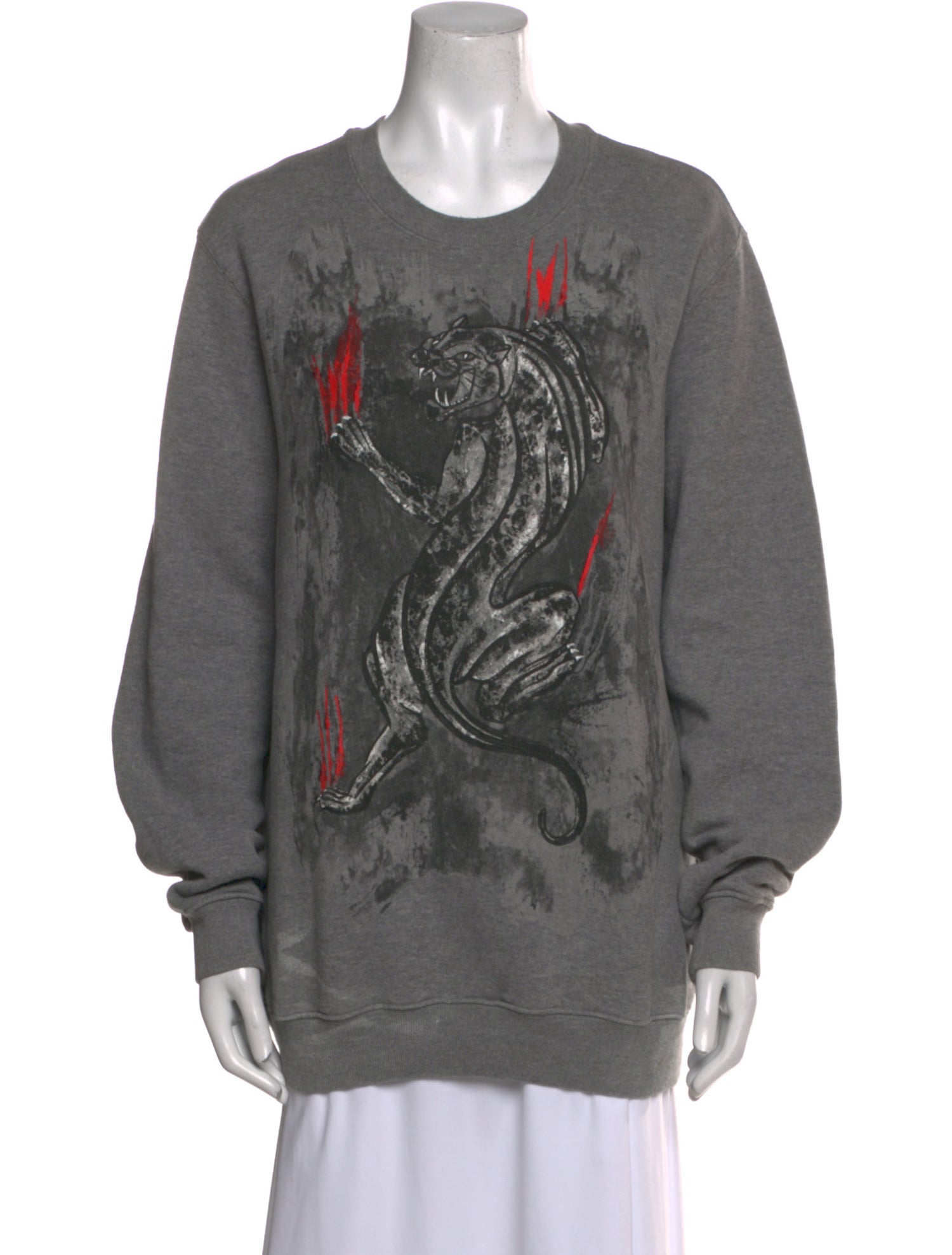 Roberto Cavalli Graphic Print Crew Neck Sweatshirt