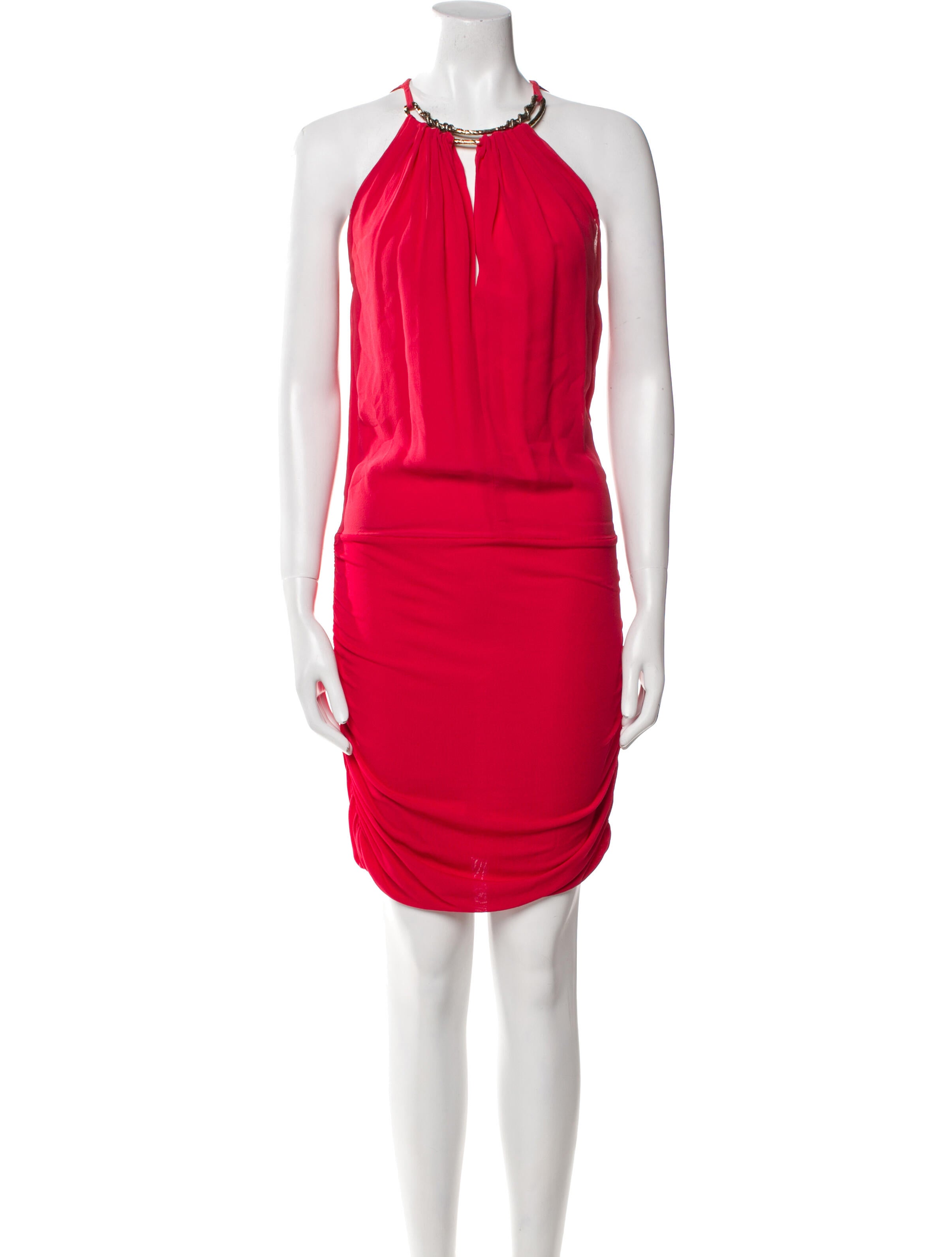 Roberto Cavalli Halterneck Knee-Length Dress