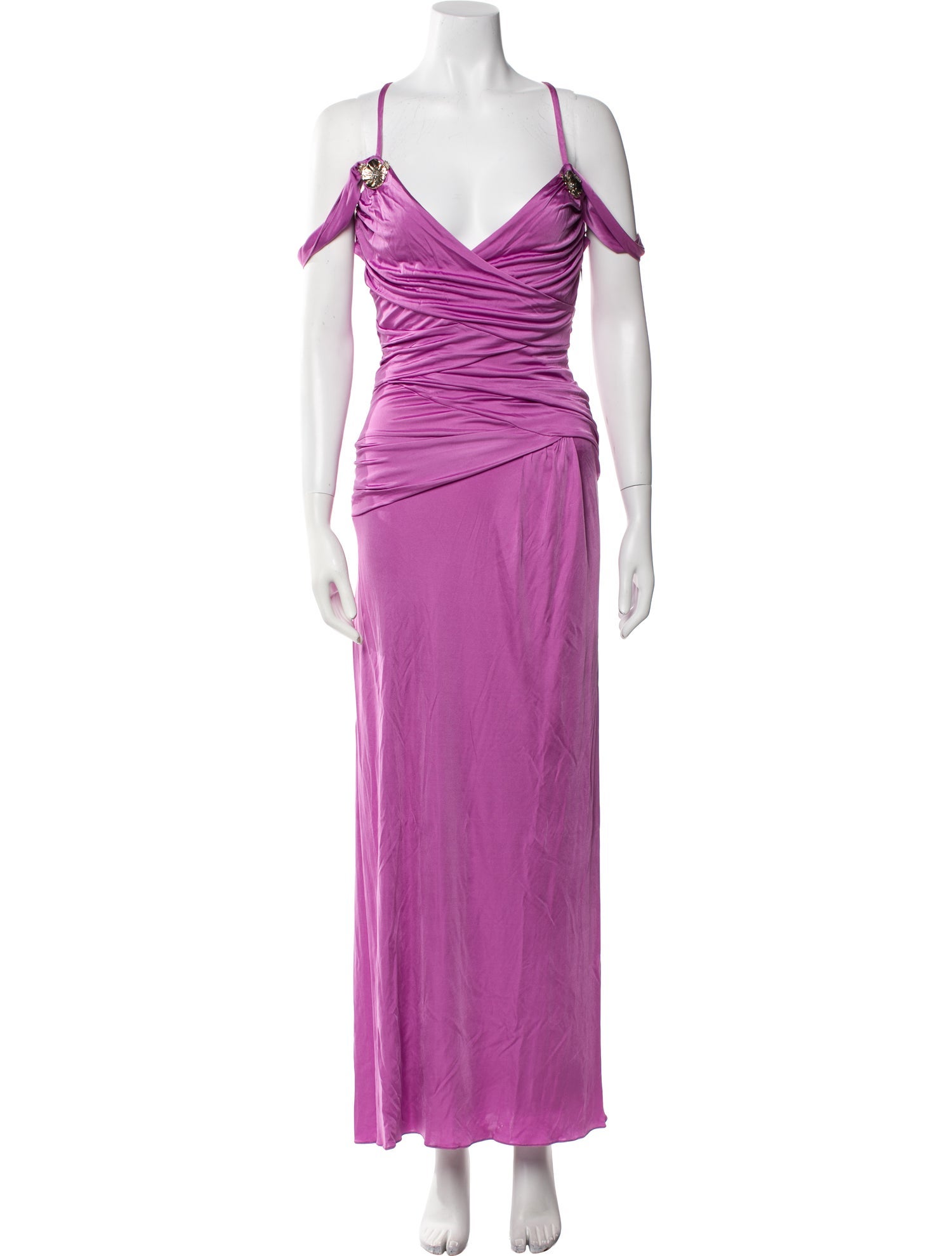 Roberto Cavalli V-Neck Long Dress