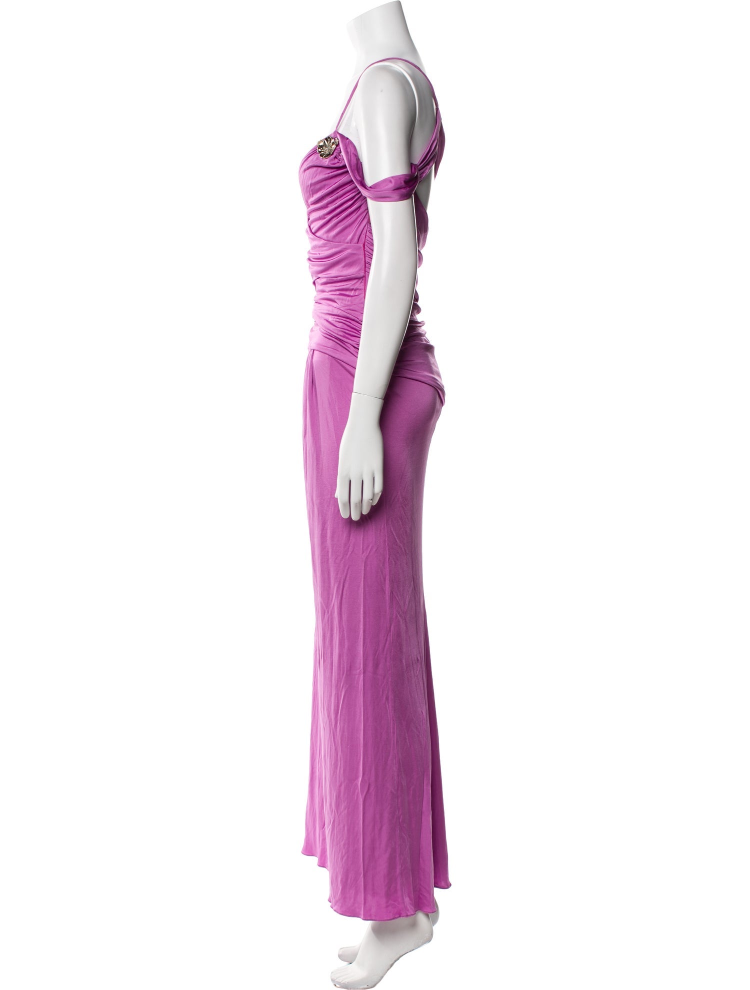 Roberto Cavalli V-Neck Long Dress