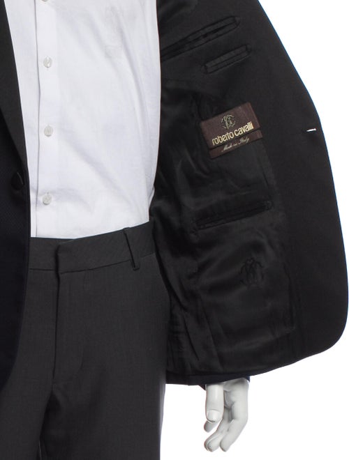 Roberto Cavalli Blue Polyester Blazer