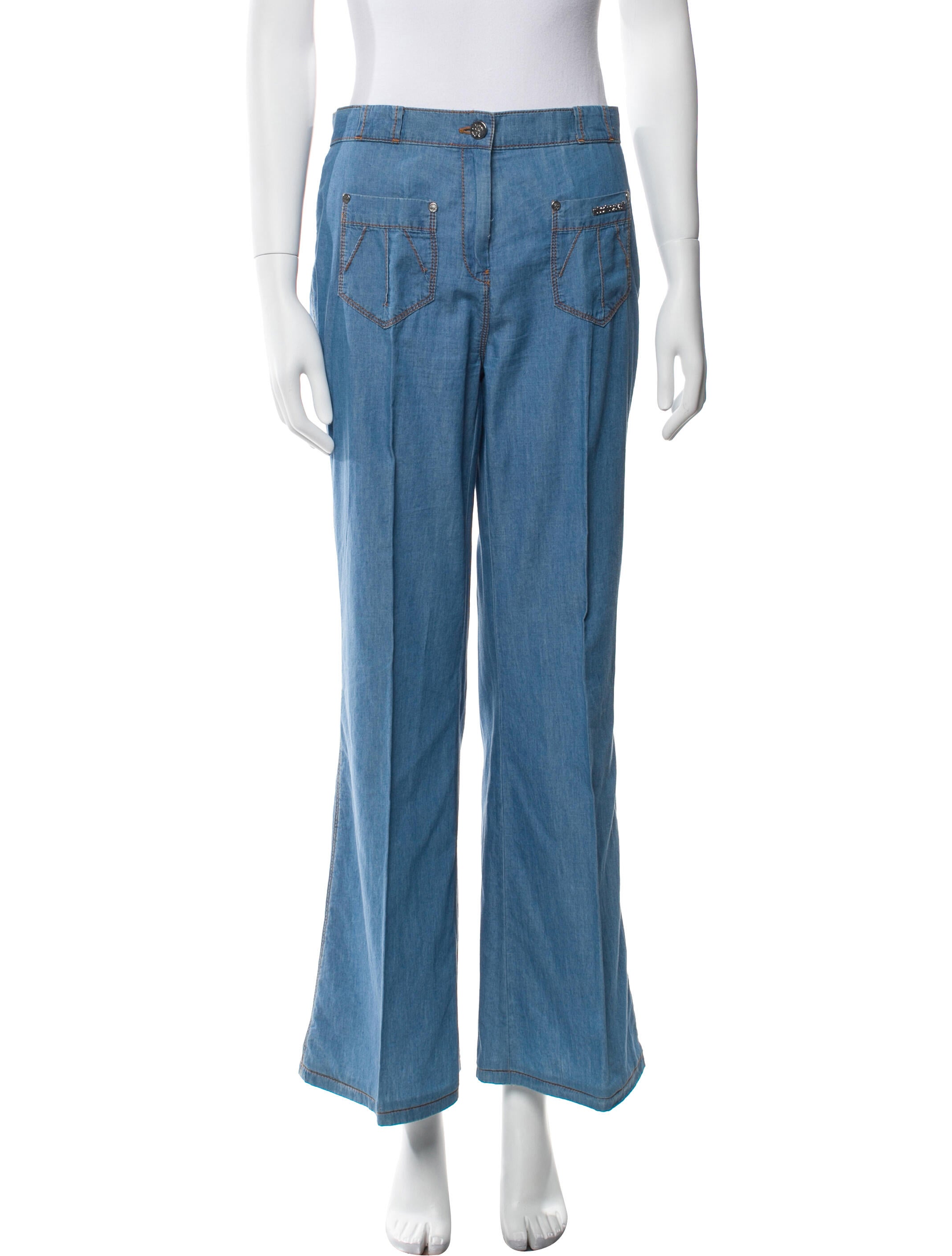 Roberto Cavalli High-Rise Wide Leg Jeans