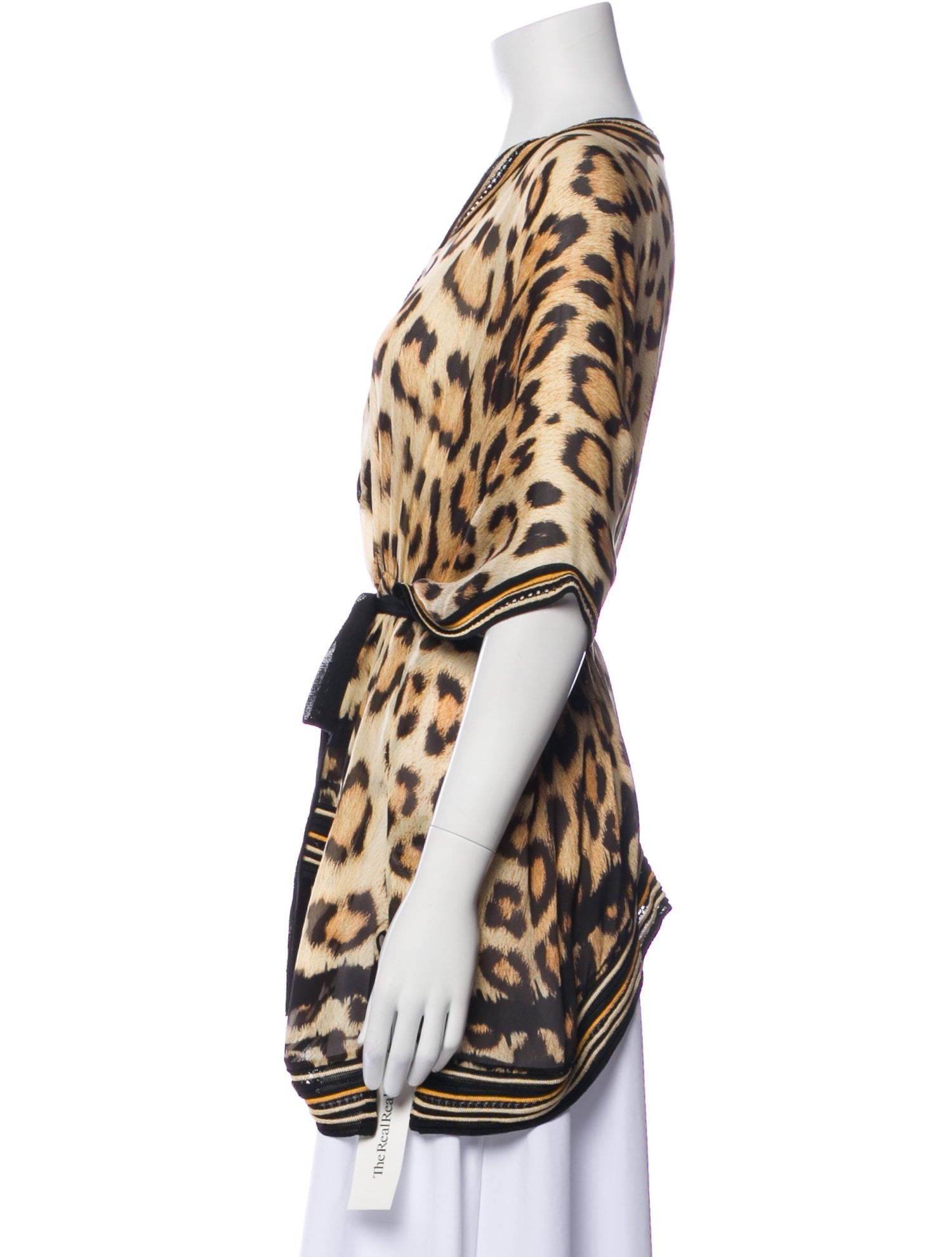 Roberto Cavalli Silk Animal Print Tunic